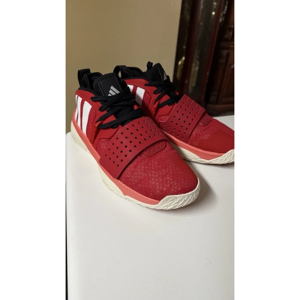 Adidas Dame 8 EXTPLY Red White Basketball Shoes IF1506 Men's Sz‎ 9